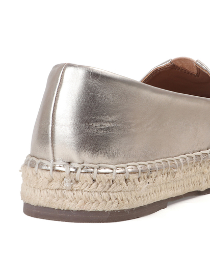 TWP Origin Gold Canvas Espadrille Slip-On Flats