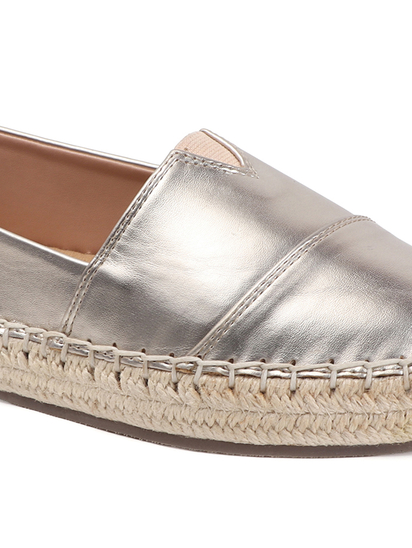 TWP Origin Gold Canvas Espadrille Slip-On Flats