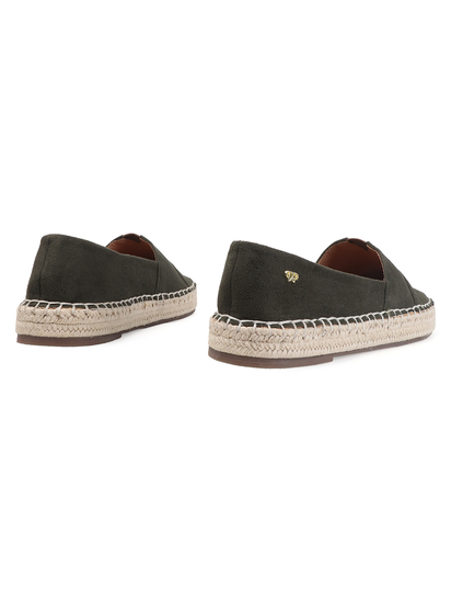 TWP Origin Green Canvas Espadrille Slip-On Flats