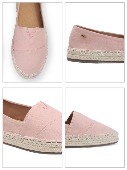 TWP Origin Pink Canvas Espadrille Slip-On Flats