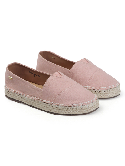 TWP Origin Pink Canvas Espadrille Slip-On Flats