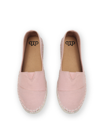 TWP Origin Pink Canvas Espadrille Slip-On Flats