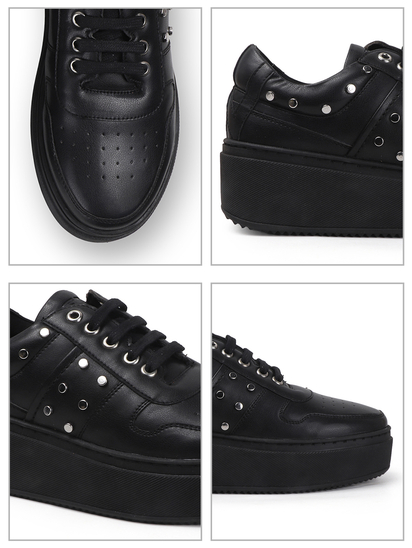 TWP Origin Black Studded Platform Sneakers