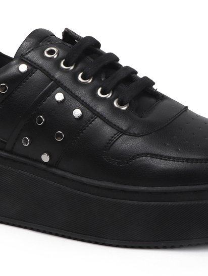 TWP Origin Black Studded Platform Sneakers