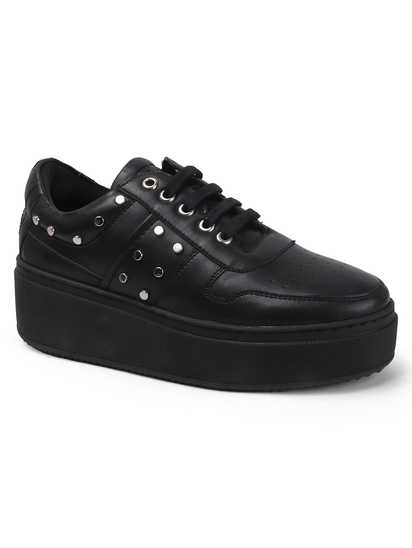 TWP Origin Black Studded Platform Sneakers