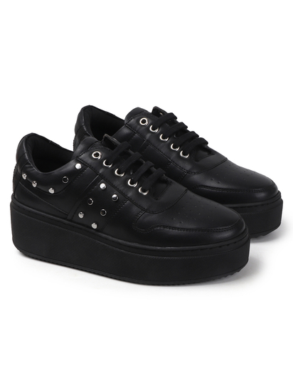 TWP Origin Black Studded Platform Sneakers