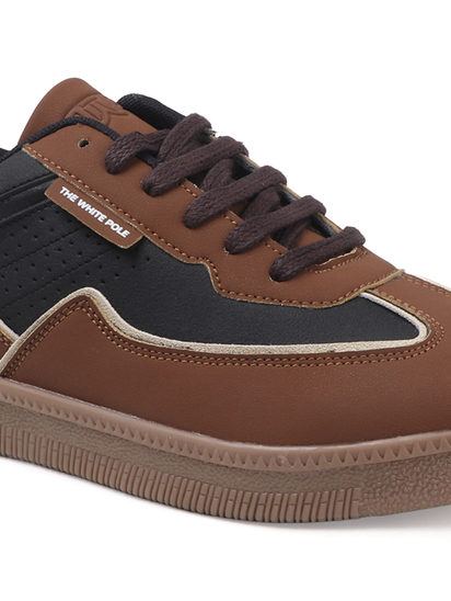 TWP Origin Black Brown Colorblock Suede Lace-Up Sneakers for Men