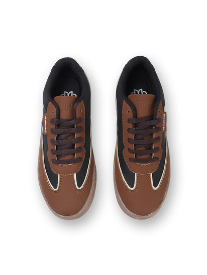 TWP Origin Black Brown Colorblock Suede Lace-Up Sneakers for Men
