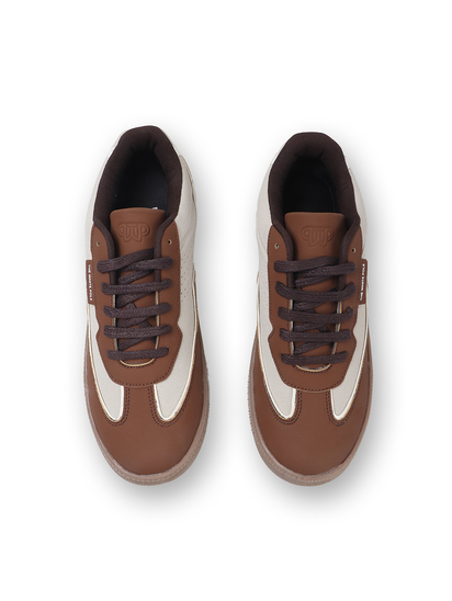 TWP Origin Cream Brown Colorblock Suede Lace-Up Sneakers for Men