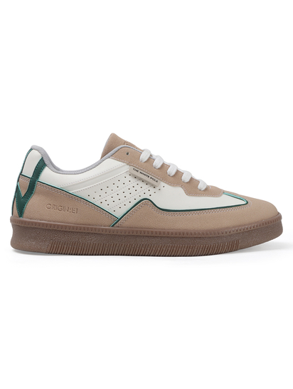 TWP Origin Cream Green Colorblock Suede Lace-Up Sneakers for Men
