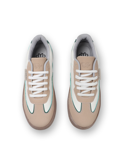 TWP Origin Cream Green Colorblock Suede Lace-Up Sneakers for Men