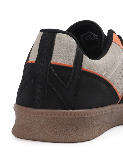 TWP Origin Cream Orange Colorblock Suede Lace-Up Sneakers for Men