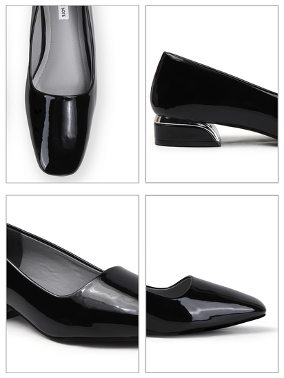 Black classic Patent workwear Ballet Flats