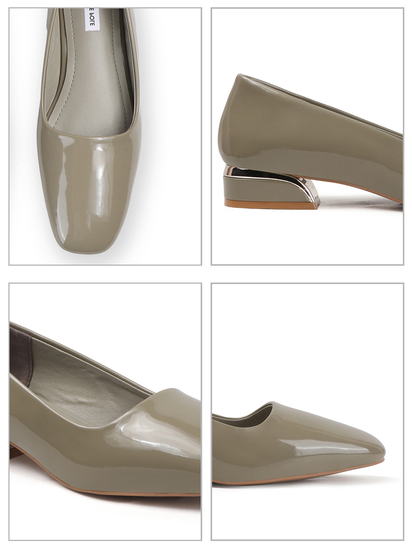 Green classic Patent workwear Ballet Flats