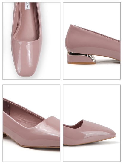 Nude classic Patent workwear Ballet Flats
