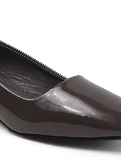 Grey classic Patent workwear Ballet Flats