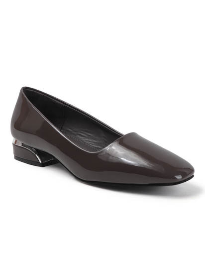 Grey classic Patent workwear Ballet Flats