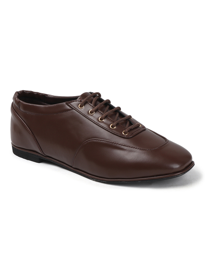 Timeless Lace-Up Ballerinas shoes in Brown