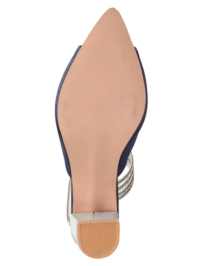 Contessa II TWP SHORR Roman Tie up Block Navy Heel