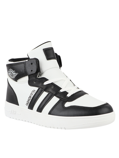 Slick Kicks II Thewhitepole White And black Coloured High Top TWP X Selfie Sneakers*