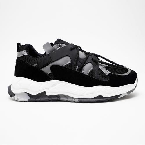 Cross Lace II TWP Black Sneakers - The White Pole - thewhitepole