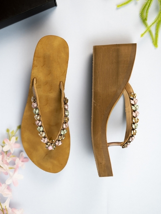 Infinity Stone || TWP TAN PLATFORM HEEL