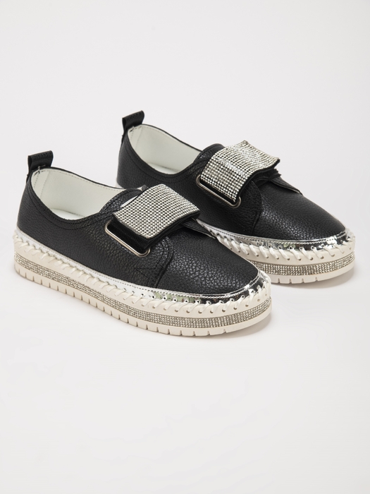 Silver Bling II TWP Black Loafers
