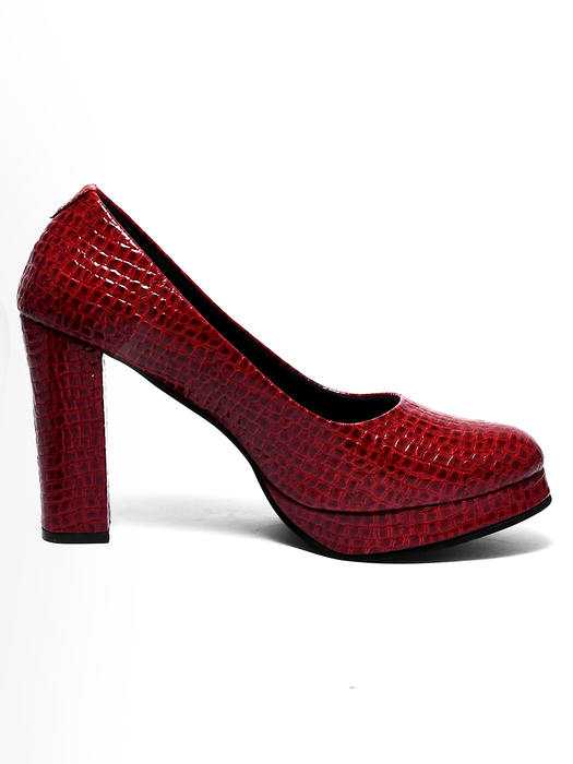 Isabella || TWP Maroon Block Heels