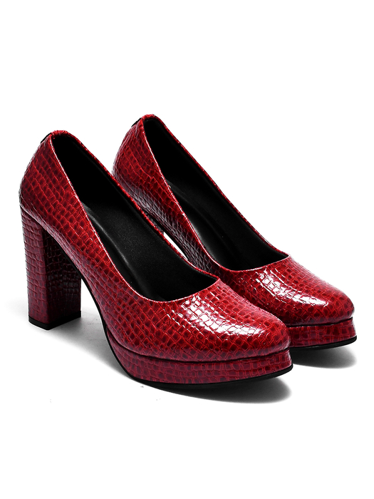 Isabella || TWP Maroon Block Heels