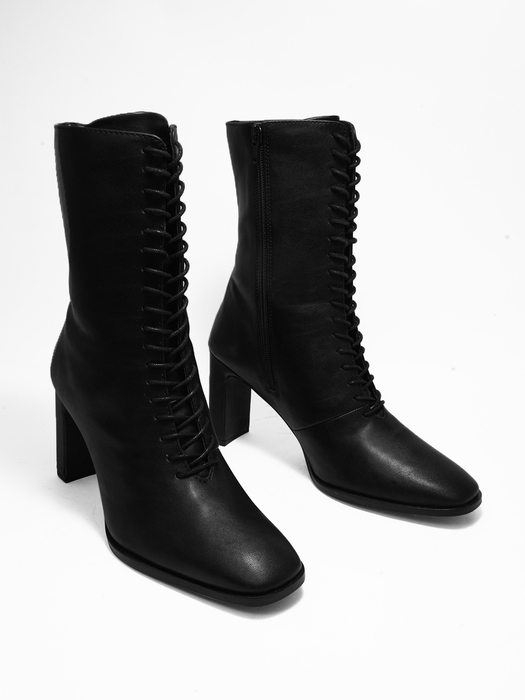 Sylvie Black Lace Up Boots