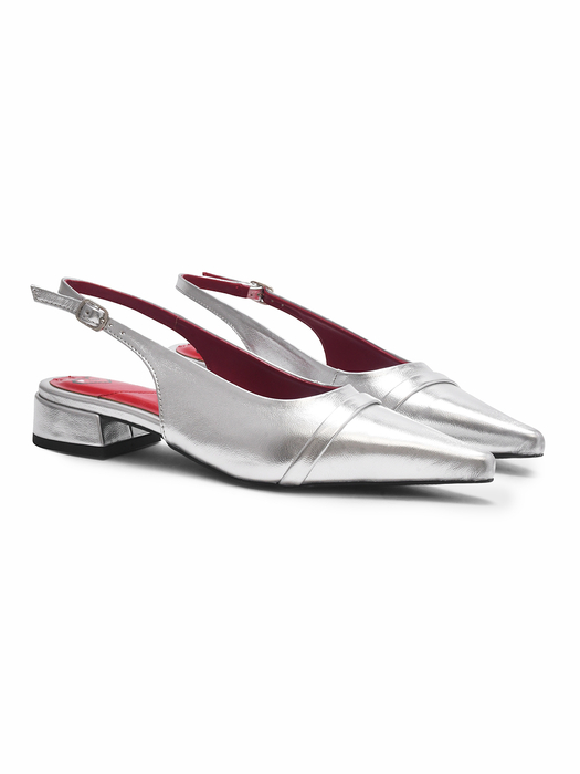 silver pencil heels