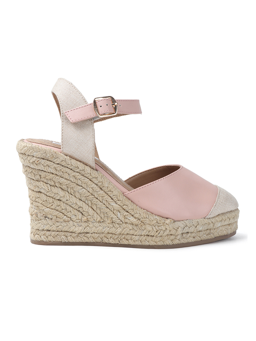 Classic Espadrille Wedge heel in Pink