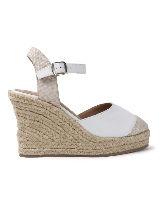 Classic Espadrille Wedge heel in White