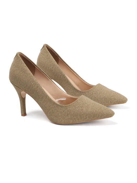 Olive Mid-Height Suede Pointed-Toe Stiletto