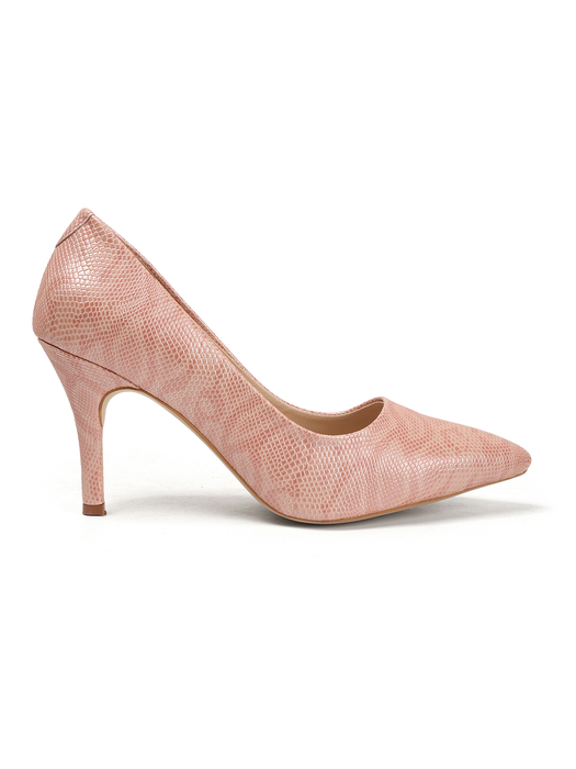 Nude Textured Blush Python Stiletto