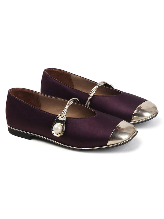 TWP Origin in Wine Charm Gold-Tip Flats
