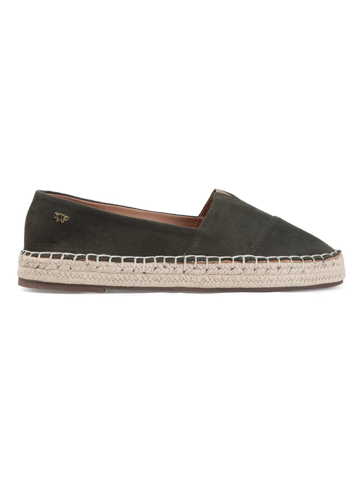TWP Origin Green Canvas Espadrille Slip-On Flats