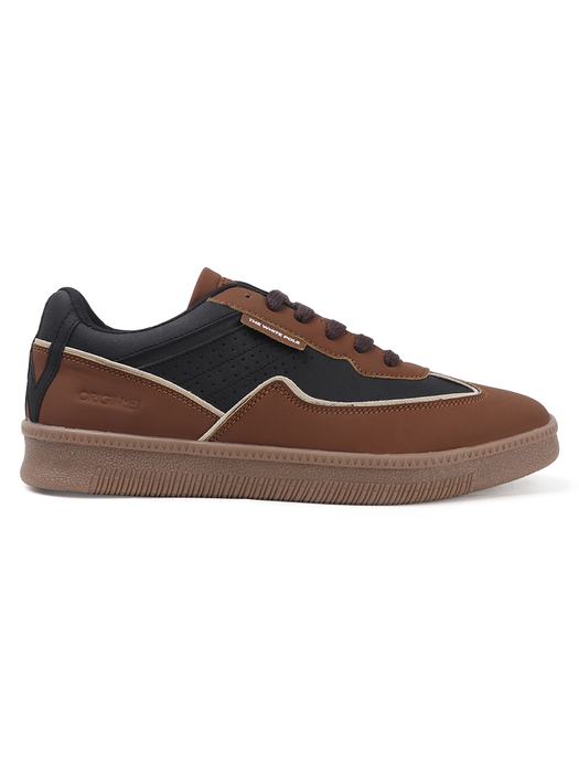 TWP Origin Black Brown Colorblock Suede Lace-Up Sneakers for Men