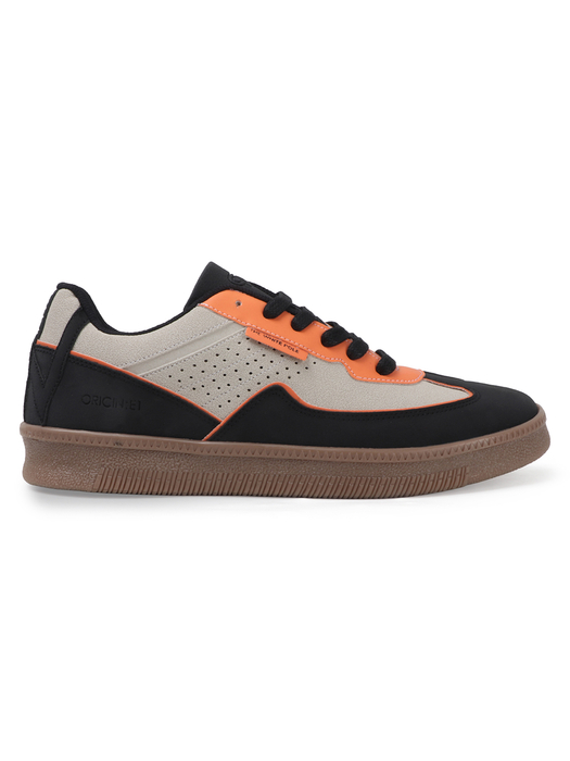 TWP Origin Cream Orange Colorblock Suede Lace-Up Sneakers for Men