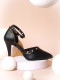 Sleek Step || TWP Pencil Black Heel