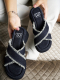 DenimSideUpII TWP Navy Platform Heel