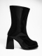 Eleanor Black Patent Block Heel Boots