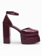 Serena II TWP Maroon Block Heels