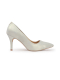 Silver Palm Luxe Textured Heels