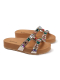 Crystal Embellished Slide Sandal in Gold