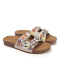Twin Bloom Slip-Ons with Colorful Floral Embroidery in Beige