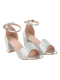 Shimmer Regina | Metallic Ankle Strap Sandals