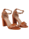 Ginger Tea - TheWhitePole Brown Ankle Strap Sandals