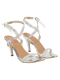 Prima Donna | Silver Embellished Wrap-up Heels