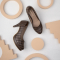 Biscotti | Textured Brown Heels